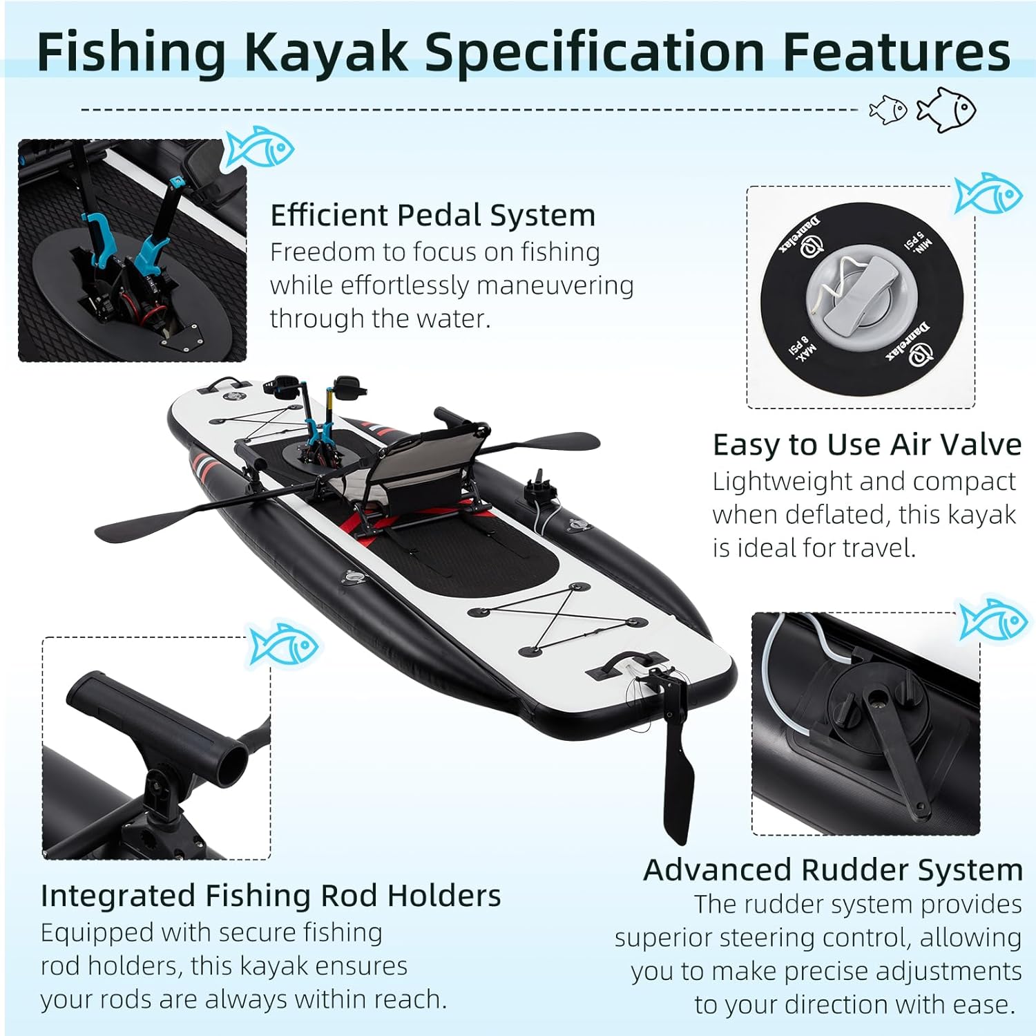 12ft Premium PVC Inflatable Fi - đánh giá và giá Fishing Kayak Seat