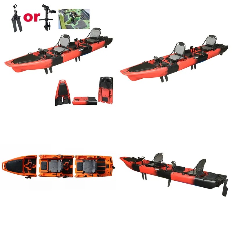 Hot Sale 14FT 2-Person Double  - đánh giá và giá Fishing Kayak Pedal Drive
