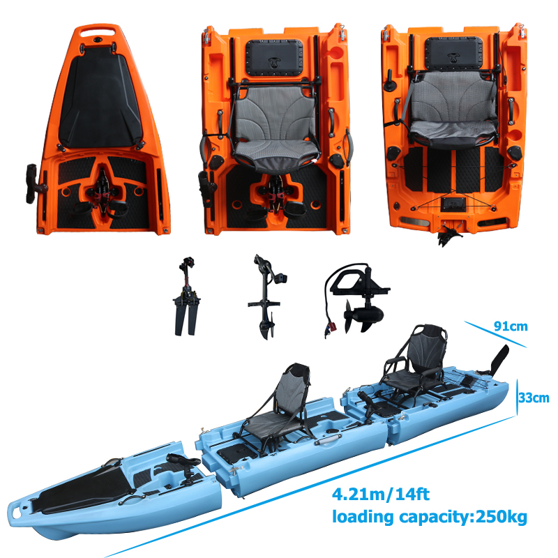 14FT 2 Person Detachable  Peda - đánh giá và giá Fishing Kayak Seat