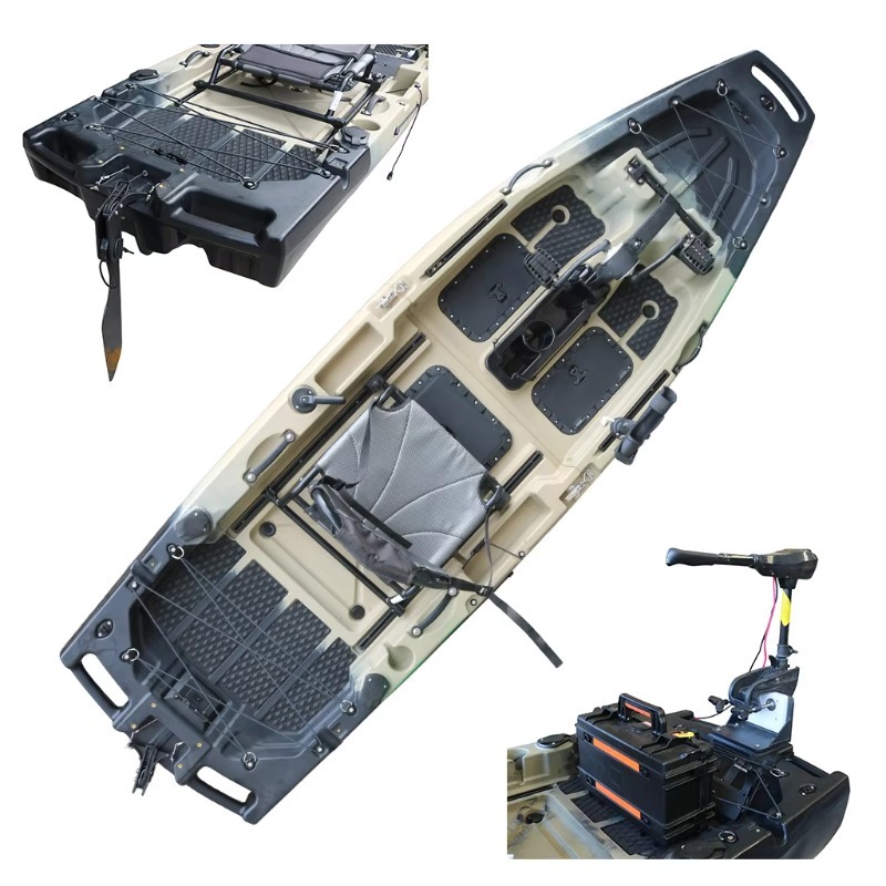 1 Person HDPE/PE Sit-On-Top CE - đánh giá và giá Fishing Kayak Pedal Drive
