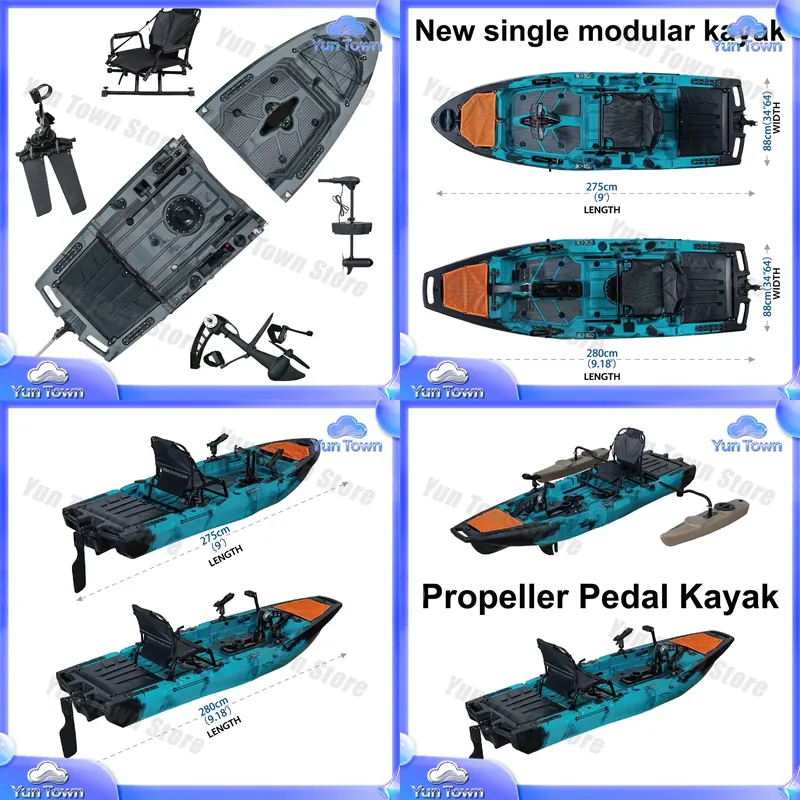 Modular Kayak 9.5ft Sit On Top - đánh giá và giá Fishing Kayak Pedal Drive